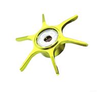 Manopola Drag Sei Stelle CNC Lega Alluminio 63mm(Right Green) | CNC carved six-star, smooth drag control, aluminum alloy build, 63mm length, precise adjustment