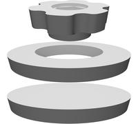 Manopola Macchina per Bulloni M6 Maschio Femmina Filetto Inserti Stampata
