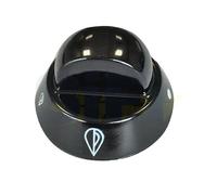 Manopola nera conica Smev con serigrafia per piano cottura Camper Caravan