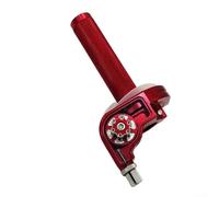 Manopola per acceleratore per moto CNC da 22 mm, in lega di alluminio, per il montaggio, design ergonomico riduce l'affaticamento della mano, per una facile installazione (rosso)