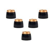 Manopola per Amplificatore Chitarra Push On Gd59 5 Pezzi Oro | Abs, Montaggio a Pressione, Set da 5, Formato Compatto per Ricambio Tecnico