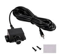 Manopola per basso con apertura da 3,5 mm, kit di controllo con viti, corda e nastro biadesivo per cruscotto, console centrale, seggiolino auto (lunghezza cavo 5 m)