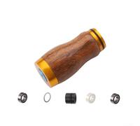Manopola per maniglia da pesca per DAIWA Water Drop Wheel Spinner Reel Assemblaggio fai da te con materiale plastico in legno Dimensioni cuscinetto 7 4 2 mm Include componenti necessari (oro Brasile)