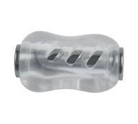 Manopola per mulinello da pesca, design leggero, con finitura in alluminio ossidato e impugnatura ergonomica per dislocazione delle dita, per mulinelli da pesca S/D/A (argento)