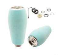 Manopola per mulinello da pesca in EVA con parti in metallo per DRT MK1 per Daiwa per Tatula per Metanio per Curado per Aldebaran per Antares (2 set argento)