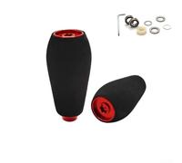 Manopola per mulinello da pesca in EVA nera, per DAIWA Tatula DRT MK1 per EXSENCE Baitcasting con cuscinetti a brugola, set (2 set rosso)