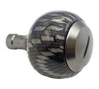 Manopola per mulinello da pesca per DAIWA 23 Per EXCELER Per Spinnings LT, manopola rotonda in lega di alluminio CNC e fibra di carbonio compatibile (grigio)