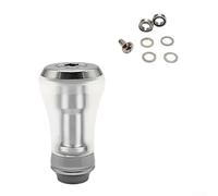 Manopola per mulinello da pesca per Daiwa Tatula Stradic/Luvias Shimano/Stella/Vanquish/Twin Power, impugnatura in polimero PMMA con tubo in alluminio CNC (grigio)