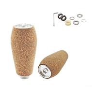 Manopola per mulinello da pesca per DRT MK1 per modelli Daiwa, sughero in gomma EVA con albero in metallo per Zillion per Exsence per Tatula per serie Metanium (2 set argento)