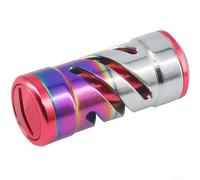 Manopola per mulinello in lega di alluminio, design a spirale da 3,6 cm, aggiornamento leggero per mulinello da pesca, controllo migliorato della presa, finitura galattica colorata, uso in acqua