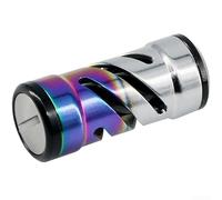 Manopola per mulinello in lega di alluminio, design a spirale da 3,6 cm, aggiornamento leggero per mulinello da pesca, controllo migliorato della presa, finitura galattica colorata, uso in acqua