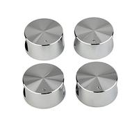 Manopola per Stufa a Gas, 4 Pezzi 6mm in Lega di Alluminio Argento Rotanti Manopola Rotonda Stufa a Gas Maniglia Piano Cottura per Casa Cucina Accessori, Compatibile con Ariston, Hotpoint...