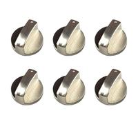 Manopola per Stufa a Gas 6 pezzi 6mm Interruttore universale di controllo Bruciatore da cucina moderno Piano cottura a gas Facile da installare Parti di ricambio Manopola for fornello da forno Lega di