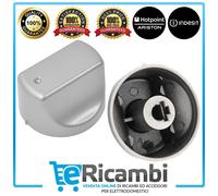 Manopola Piano Cottura Ariston Hotpoint Indesit Argento Originale C00276351