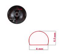 Manopola Ristorazione Cucina Attacco Mezza Luna 8 x 6,5 mm Esterno 70 mm