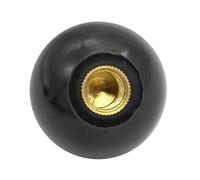 Manopola rotonda 1 pezzo M4/M5/M6/M8/M10/M12 filettatura in plastica nera testa a sfera dadi manopola 16 mm/20 mm/25 mm/30 mm/35 mm/40 mm (A6)