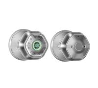Manopola rotonda con serratura elettronica for serratura intelligente con impronta digitale con sblocco password/chiave/APP Per un comfort ottimale(White)