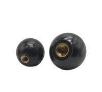 Manopola rotonda in bachelite, 2 pezzi, M4/M5/M6/M8/M10/M12/M14/M16, filettatura 16/20/25/32/35/40/50 mm di diametro. Macchine utensili a bottone a sfera con manico rotondo in plastica nera o rossa
