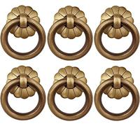 Manopola squisita , 6X Maniglie ad Anello in Ottone for cassettiera Vintage in Ottone for cassettiera da Cucina Armadio for cassettiera in Legno Manopola for Decorazioni for la casa (Color : Bronze 4
