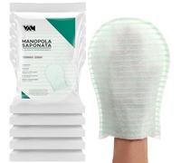 Manopole a guanto saponate monouso, Deterge Delicatamente e Rapidamente Viso e Corpo, senza risciacquo (100 pz)
