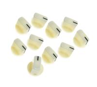 Manopole A Pedale Per Effetti Per Chitarra, Bianco Invecchiato, 10 Pezzi, Manopola Puntatore, Albero Da 6,4 Mm, Manopola Del Potenziometro Per Pentole Accessorio per Chitarra Strumento