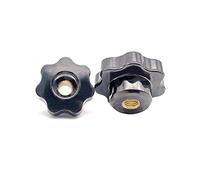 Manopole a stella M20 x 63 mm con nucleo in rame inserto filettato femmina manopole di serraggio maniglia viti di serraggio nero