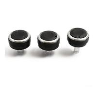 Manopole AC Alluminio per Mazda 2 2007+ Nere | Design riflettente notturno, materiale alluminio e ABS, colore nero elegante, set da 3 pezzi