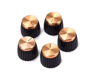 Manopole Amplificatore Chitarra a Pressione 5 Pezzi Oro ABS | Compatibili Modelli 800, 900 e 2000 Plexi, Finitura Nera, Montaggio Semplice, Set da Cinque