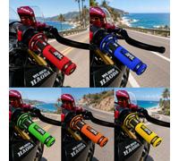 Manopole antiscivolo universali per motocicletta con tappi terminali, coperture antiscivolo a innesto, adatte per moto da cross, pit bike, ATV, quad, scooter, moto a 4 ruote, go-kart, motocross, gare 