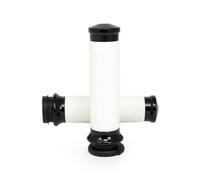 Manopole avon custom contour anodizzate nere/bianche 08-up h-d con acceleratore