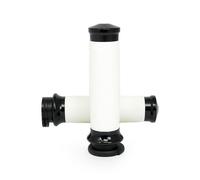 Manopole avon custom contour anodizzate nere/bianche 96-22 h-d con doppio cavo d