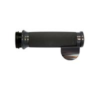 Manopole avon custom contour anodizzate nere/gomma nera 08-up h-d con accelerato