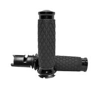 Manopole Avon Diamond Contour Air SS Abovedado Nero Per Harley Davidson