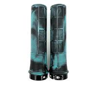 Manopole Bici 1 Pair TPR Bicycle Handlebar Grips Anti-skid Bar End Comfy Hand Feel Cycling Rest Shock-absorbing Bike(Green black)