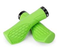Manopole Bici Alloy Rubber Bike Grips Non Slip Locking Handle For Electric Mountain Hybrid City Bicycle Travel Comfort Ride(Green)