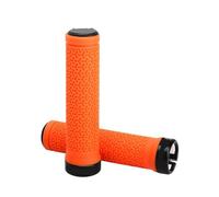 Manopole Bici Bicycle Handle Bar Grips Mountain Bike Soft Single-sided Locking Handlebar Cover Rubber Non-slip Cycling Accessories(Orange)