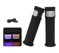 Manopole Bici LED Silicone 13 Modi Touch Impermeabili | 13 modalità luce, steady per flash breathing, giallo , visibilità massima, touch switch
