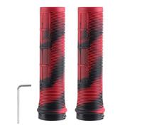 Manopole Bici Mountain Bike Handlebar Cover Anti-Slip Bicycle Grips Shock Absorbing TPR Cycling For 22.2mm(Red)