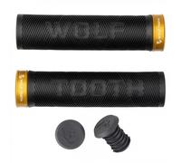 Manopole Bici MTB ECHO Lock-On Nero Oro Ergonomiche Resistenti