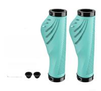 Manopole Bici TPE Gomma 22.2mm Antiscivolo | Gomma TPE texture, presa salda bagnato, sicurezza massima, colore nero ciano, uso universale