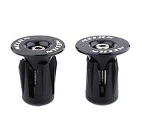 Manopole Bicicletta Antiscivolo 2pz in Alluminio Nero, Grip Manubrio Estremit¨¤ Antigraffio Lega Leggera per Ciclismo, Compatibile con Tutti i Modelli