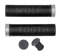 MANOPOLE CICLISMO ECHO LOCK-ON NERO ARGENTO WOLFPACK MTB ALLUMINIO 132MM 32MM