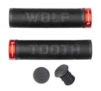 MANOPOLE CICLISMO WOLFTOOTH ECHO LOCK-ON NERO ROSSO MTB AMMORTIZZATE 132MM