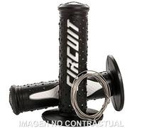 Manopole Circuit Elektra Bianco-Nero per Moto Ricambi Accessori