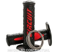 Manopole Circuit Elektra Nero-Rosso per Moto Ricambi Accessori Pezzi