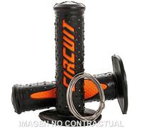 Manopole Circuito Elektra Nero-Arancio Per Moto Ricambi Accessori Parti