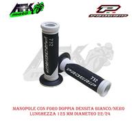 Maniglie da moto aperte a doppia densità Progrip Blanc TU