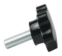 Manopole con testa a forma di stella, 1pz M12 M14 M16 Lunghezza 30-100 mm Diametro testa nera 60 mm Sostituzione filettatura Manopola a stella Manopola a mano in bachelite Vite di serraggio a mano(30m