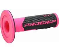 Manopole Cross a doppia densità 801 Hybrid PRO GRIP Nero, Rosa fluorescente 0630