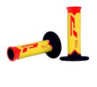 Progrip Manopole MX 788/228 - Tripla densità - Rosso/Giallo/Nero - No foro - Ø 22-25 mm - L 115 mm